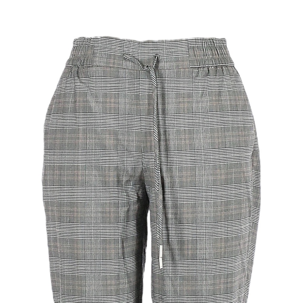Nicole Miller New York Gray Plaid Pull On Comfy Crop Pants Size 10 - Picture 4 of 9